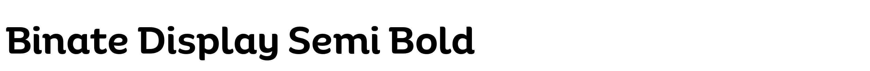 Binate Display Semi Bold